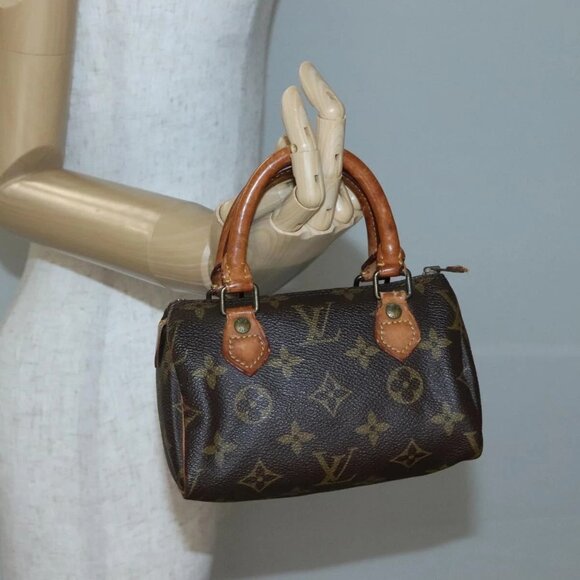 LOUIS VUITTON Monogram Mini Speedy Hand Bag M41534 LV Auth bs29086 - Picture 1 of 16